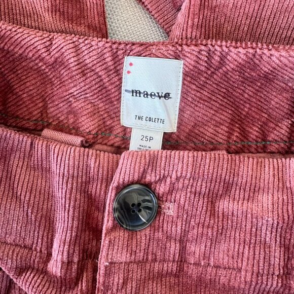 New Anthropologie The Colette Corduroy Full-Length Wide Leg Pants 25P Petites - Picture 7 of 11